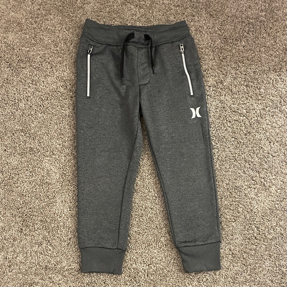 Hurley Dark Gray Kids Joggers with Zip Pockets